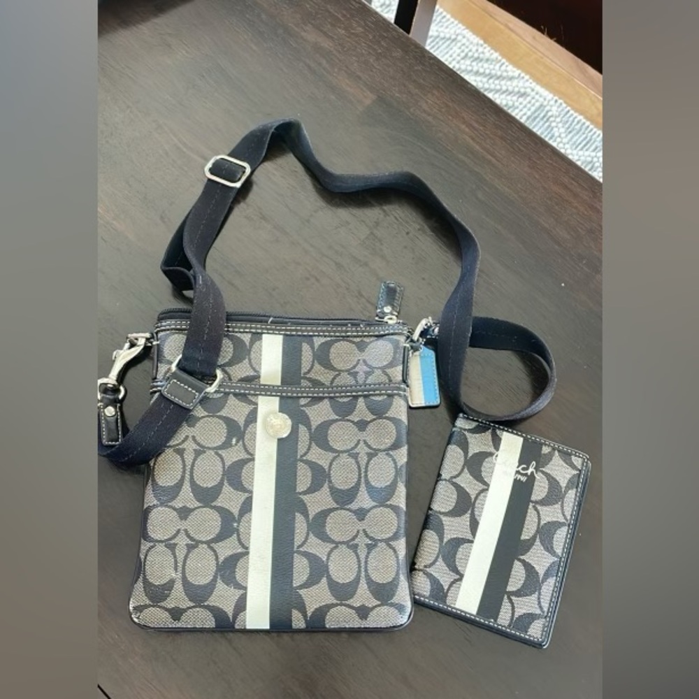 COACH cross body and matching wallet